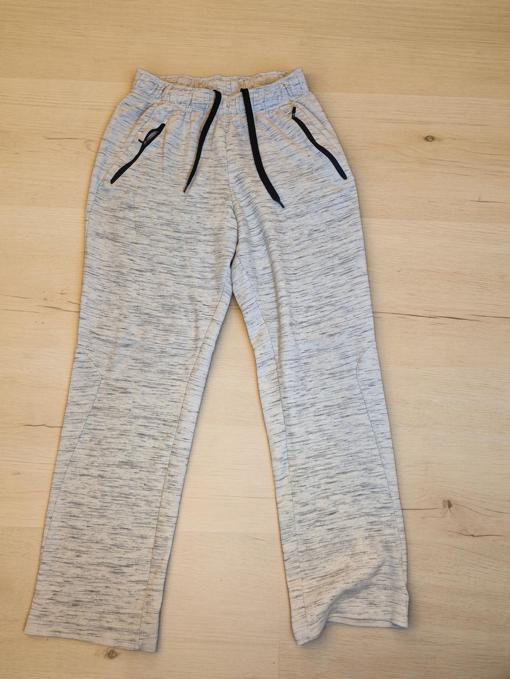 ZELOS Light Gray Men's Sweatpants with Black Trim Medium